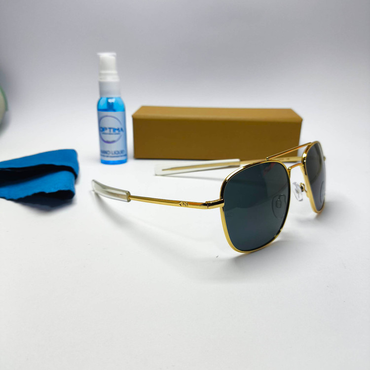 عینک آفتابی مردانه فلزی شیشه AO مدل ۱۴۰