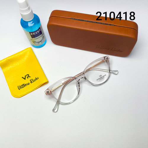 عینک طبی زنانه کائوچو tr90 دسته فلز Vittorio richi ویتوریو ریچی با پک جلد و دستمال مدل 210418