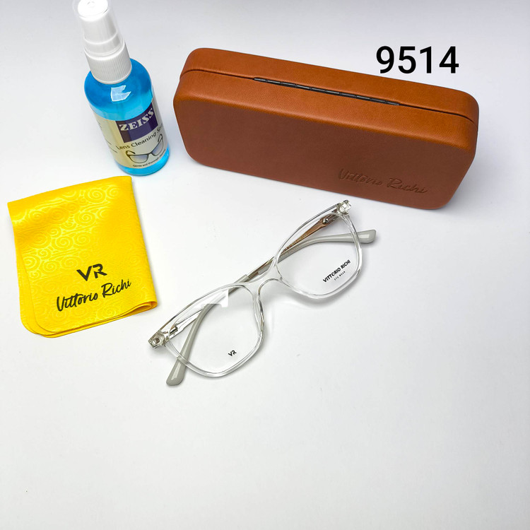 عینک طبی زنانه کائوچو tr90 دسته فلز Vittorio richi ویتوریو ریچی با پک جلد دستمال مدل 9514