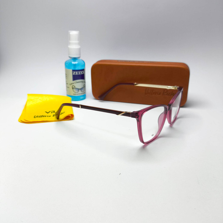 عینک طبی زنانه دسته فلز Vittorio richi ویتوریو ریچی با پک جلد دستمال مدل 9530