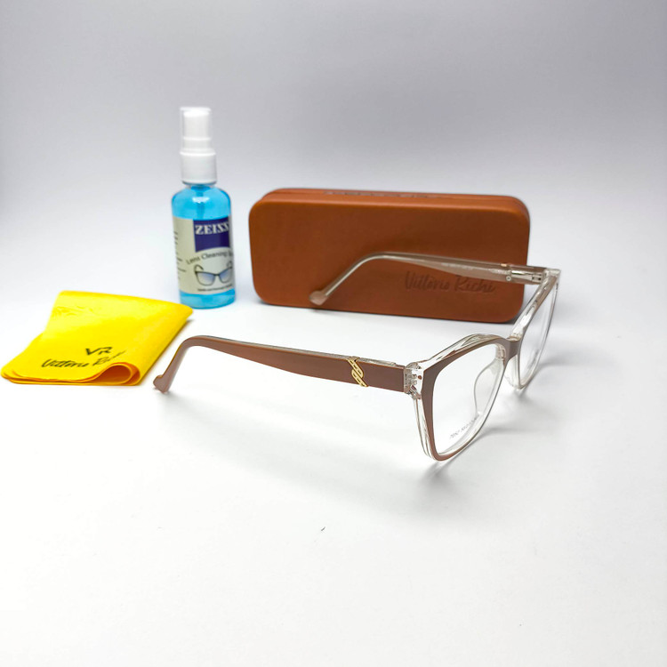 عینک طبی زنانه کائوچو دسته فلز Vittorio richi ویتوریو ریچی با پک جلد دستمال مدل 7052