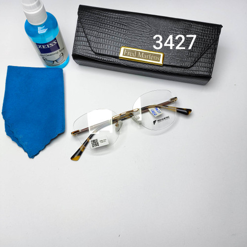 عینک طبی زنانه فریم لس فرد مارتینز Fred martens با پک اصلی مدل 3427