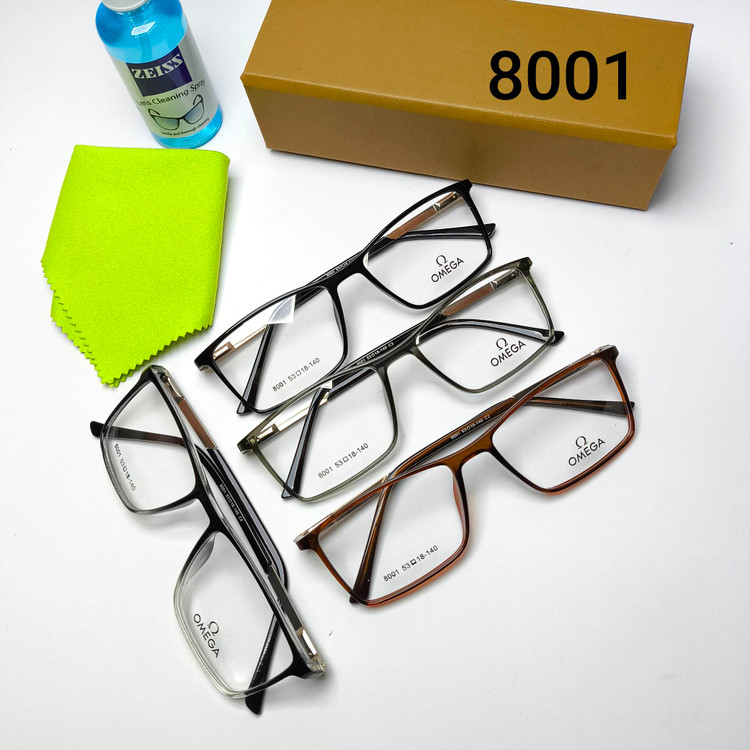 عینک طبی مردانه و زنانه کائوچو ـ فلزی پایه فنر امگا Omega مدل 8001