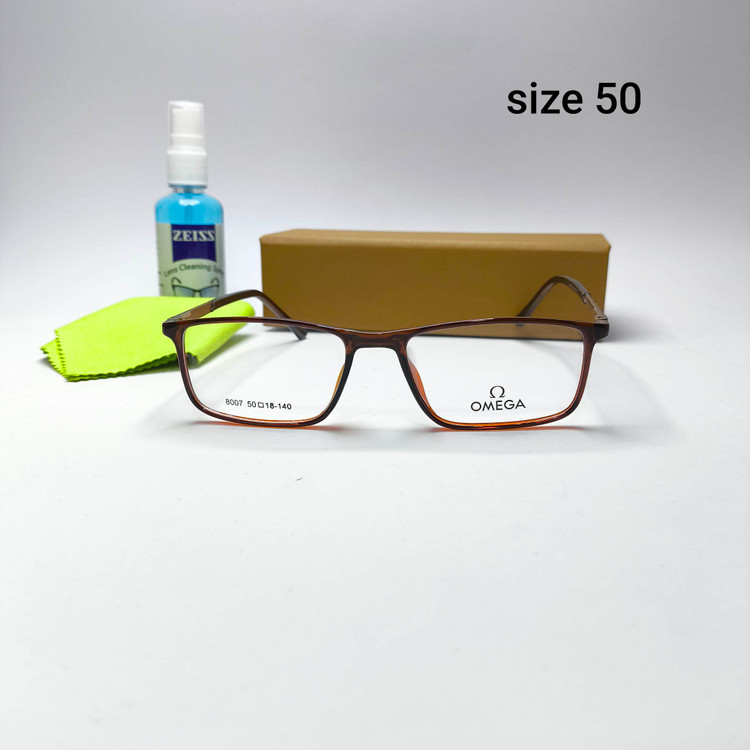 عینک طبی زنانه کائوچو ـ فلزی پایه فنر امگا Omega مدل 8007