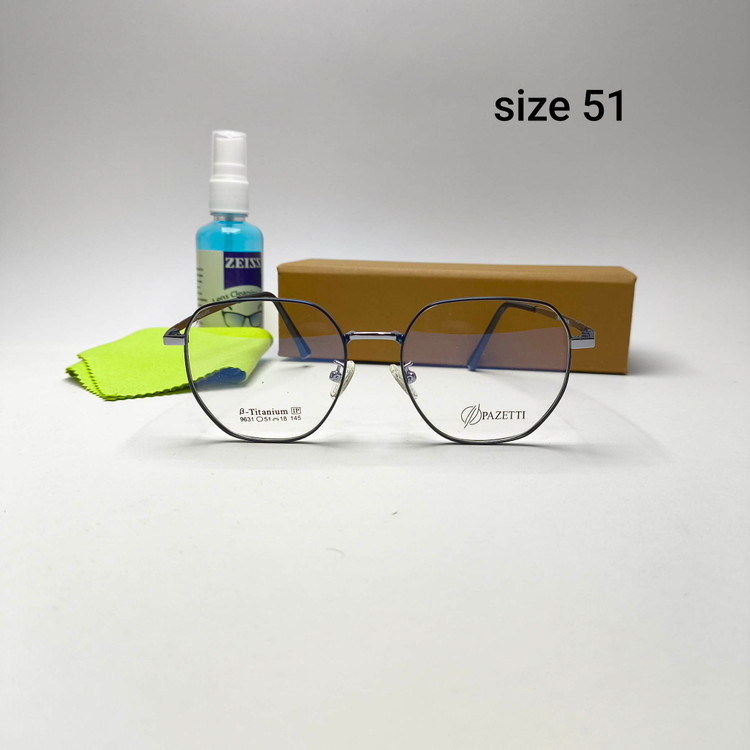 عینک طبی زنانه بلوکات فلزی تیتانیوم پازتی Pazetti مدل 9631