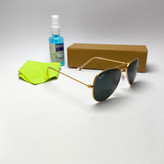 عینک آفتابی مردانه فلزی ریبن خلبانی شیشه سایز کوچیک Ray ban مدل ۳۰۲۴