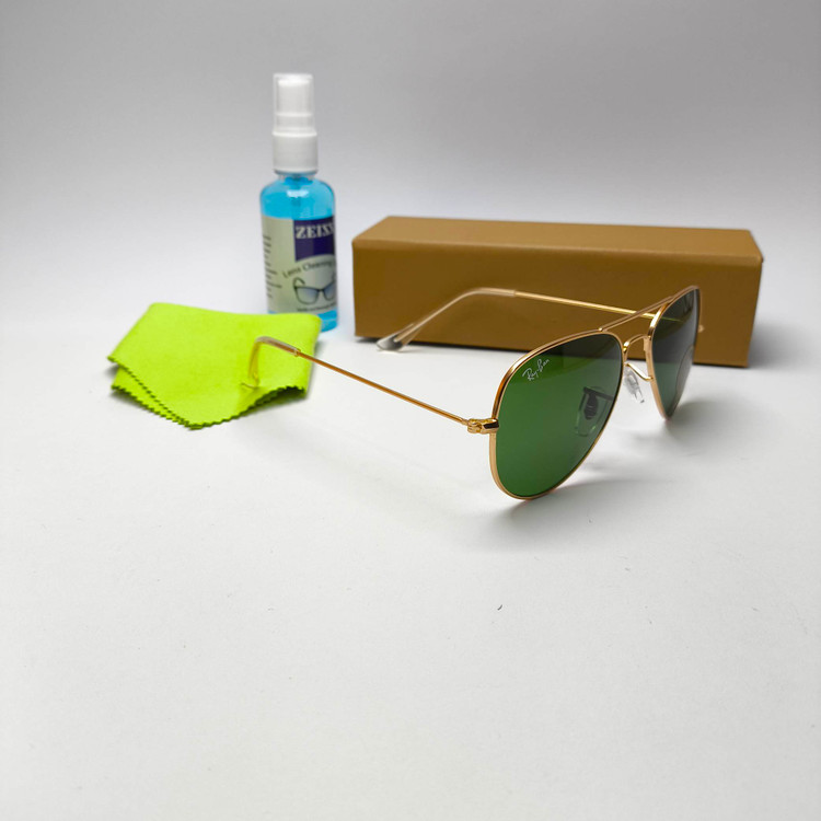 عینک آفتابی مردانه فلزی ریبن خلبانی شیشه Ray ban مدل ۳۰۲۴