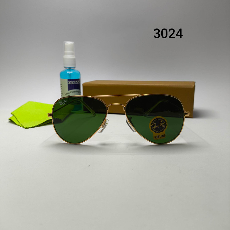 عینک آفتابی فلزی ریبن خلبانی شیشه سایز کوچیک Ray ban مدل ۳۰۲۴
