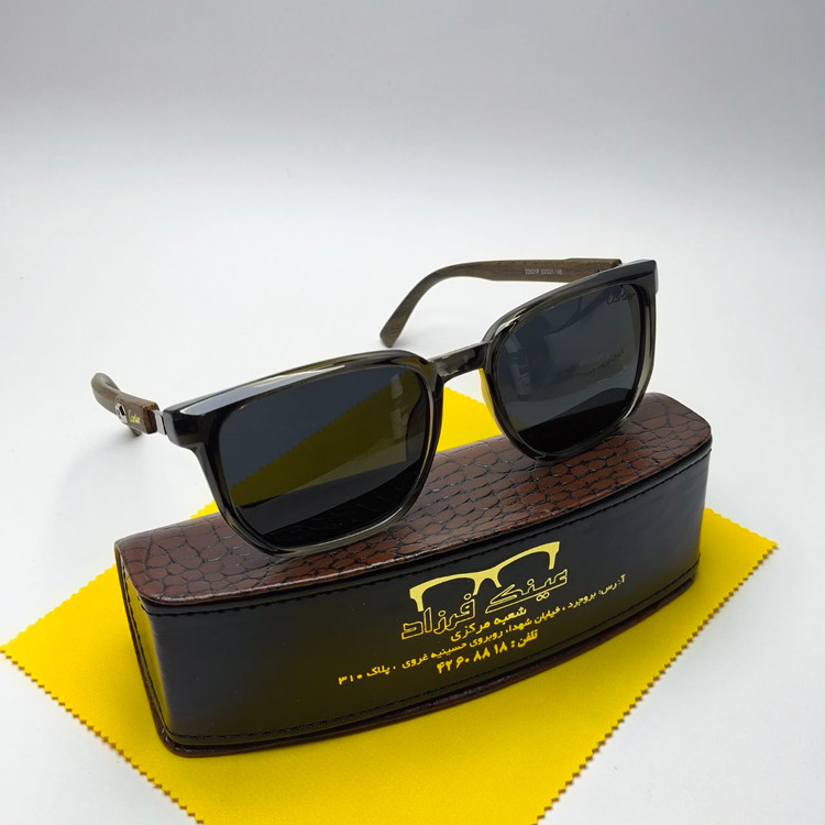 عینک آفتابی مردانه پلاریزه کائوچو کارتیر Cartier مدل 2521 + پک هدیه لوازم جانبی