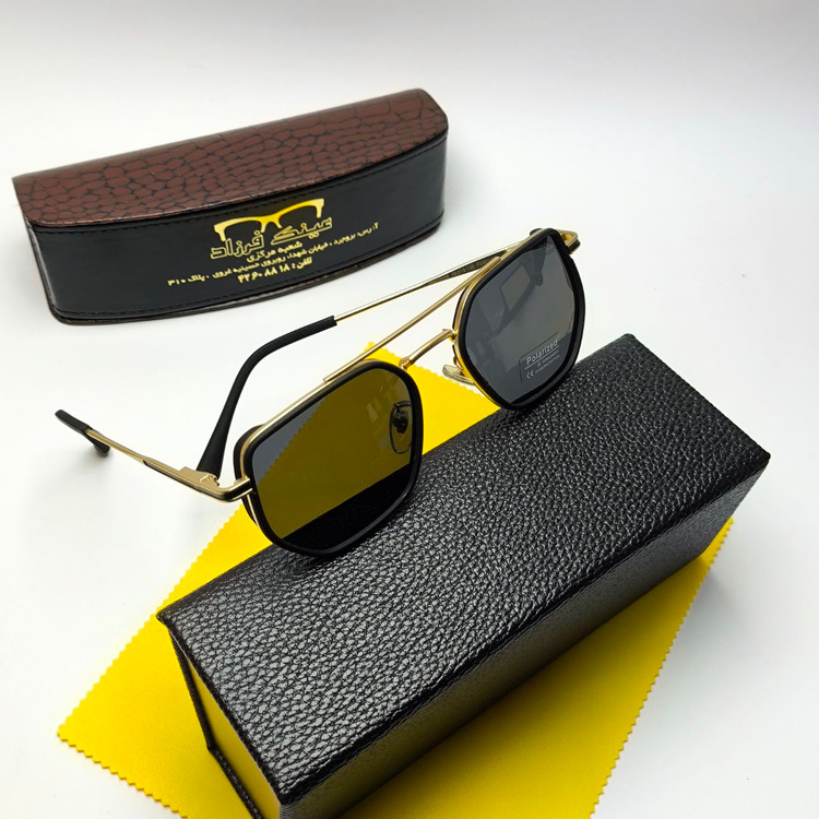 عینک آفتابی مردانه لوسیانو Luciano مدل 9586 پلاریزه کائوچو + پک هدیه لوازم جانبی کپی