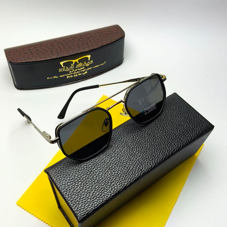 عینک آفتابی مردانه لوسیانو Luciano مدل 9586 پلاریزه کائوچو + پک هدیه لوازم جانبی کپی