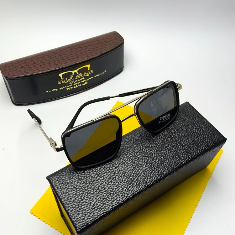 عینک آفتابی مردانه لوسیانو Luciano مدل 9590 پلاریزه کائوچو + پک هدیه لوازم جانبی
