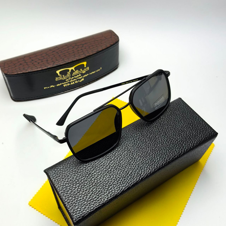 عینک آفتابی مردانه لوسیانو Luciano مدل 9590 پلاریزه کائوچو + پک هدیه لوازم جانبی