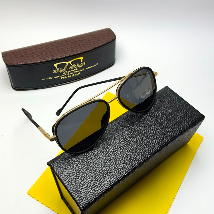 عینک آفتابی مردانه لوسیانو Luciano مدل 9587 پلاریزه کائوچو + پک هدیه لوازم جانبی