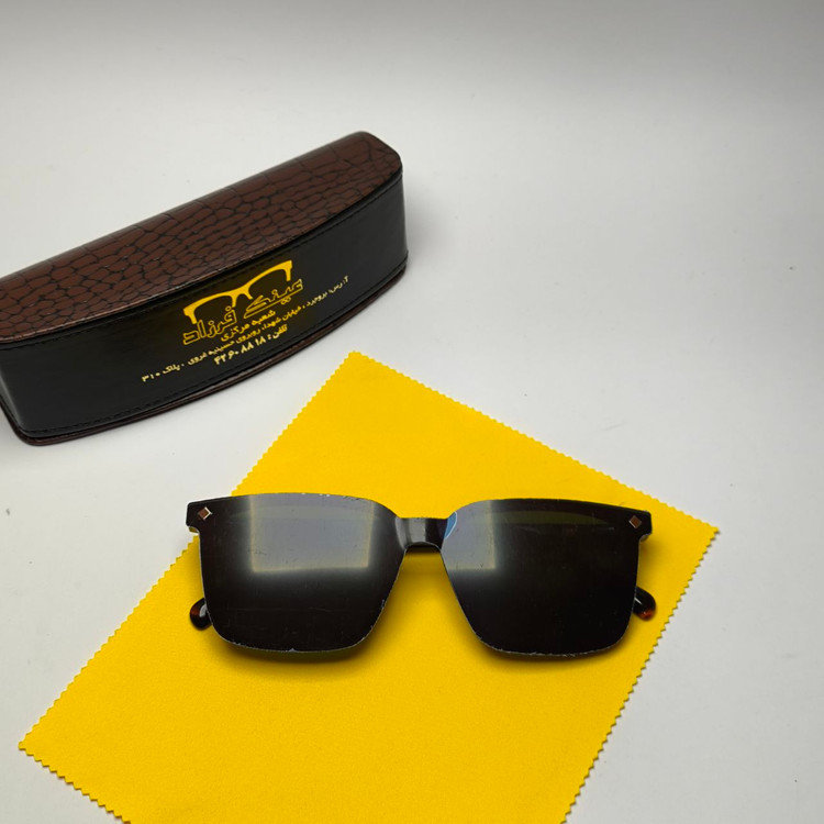 عینک طبی کاور دار ریچل Richel مدل 2448 اورجینال دسته سیم کائوچو پلاریزه اسیتیت به همراه پک هدیه