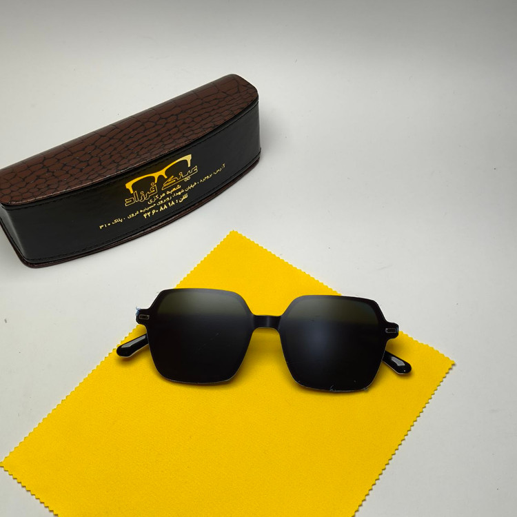 عینک طبی کاور دار ریچل Richel مدل 9245 اورجینال دسته سیم کائوچو پلاریزه اسیتیت به همراه پک هدیه