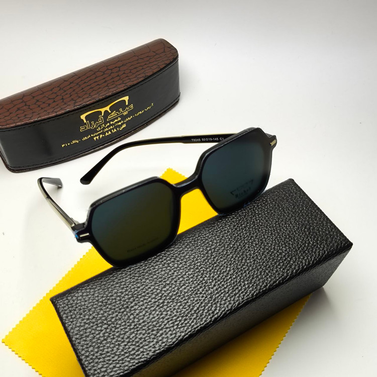 عینک طبی کاور دار ریچل Richel مدل 9245 اورجینال دسته سیم کائوچو پلاریزه اسیتیت به همراه پک هدیه