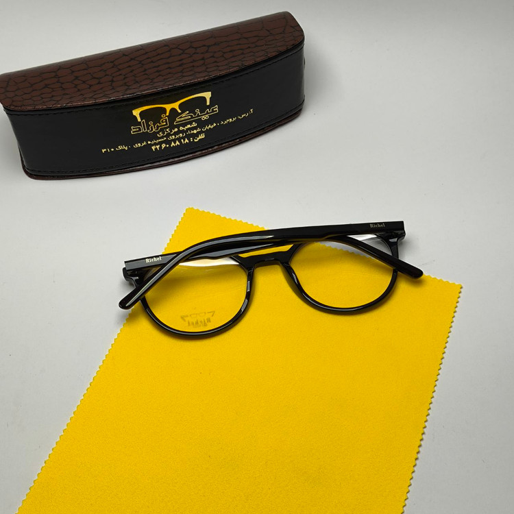 عینک طبی ریچل Richel مدل 2682 اورجینال دسته سیم کائوچو اسیتیت به همراه پک لوازم جانبی