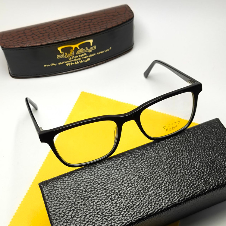 عینک طبی ریچل Richel مدل 92399 اورجینال دسته سیم کائوچو اسیتیت به همراه پک لوازم جانبی