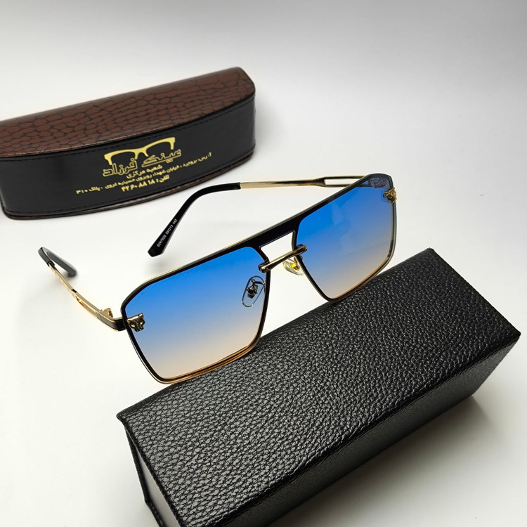 عینک آفتابی مردانه کارتیر Cartier مدل 2475201 فلزی + پک هدیه لوازم جانبی