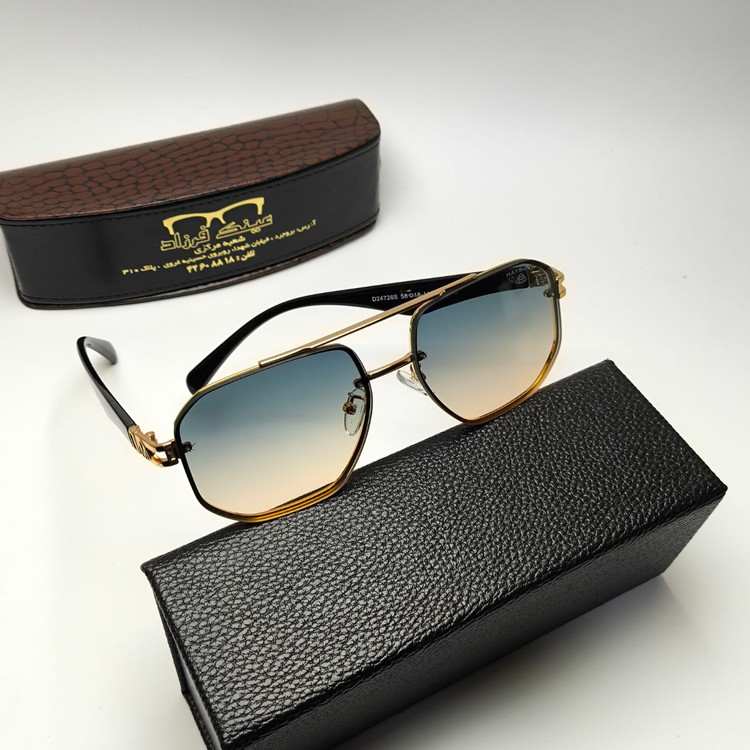 عینک آفتابی مردانه میباخ Maybach مدل 2472601 فلزی + پک هدیه لوازم جانبی