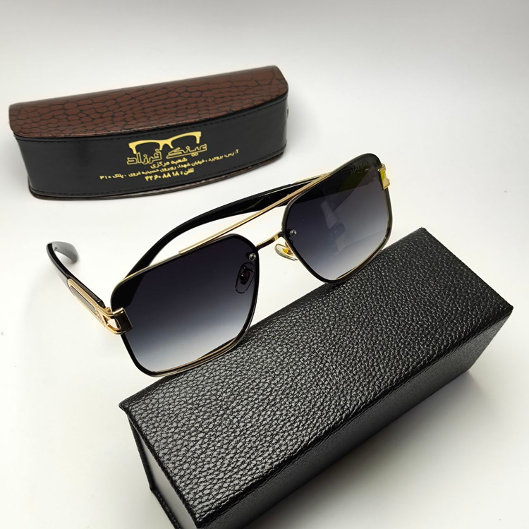 عینک آفتابی مردانه میباخ Maybach مدل 2476001 فلزی + پک هدیه لوازم جانبی