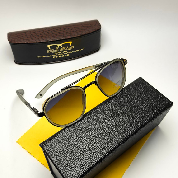 عینک آفتابی مردانه کارتیر Cartier مدل 2521101 پلاریزه کائوچو و فلز + پک هدیه لوازم جانبی