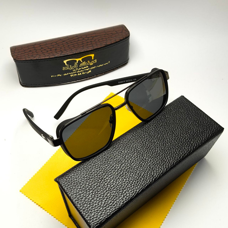 عینک آفتابی مردانه لاگوست Lacoste مدل 259101 پلاریزه فلزی + پک هدیه لوازم جانبی