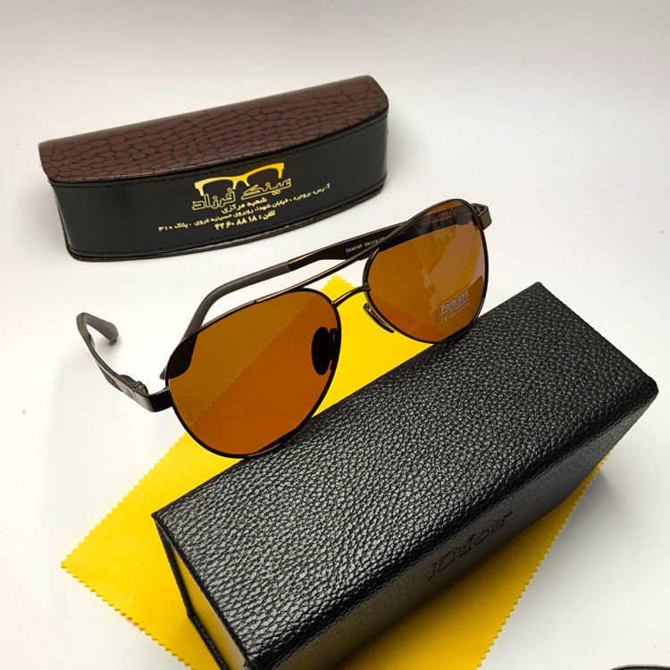 عینک آفتابی مردانه میباخ Maybach مدل 2431501 پلاریزه آلمینیوم + پک هدیه لوازم جانبی