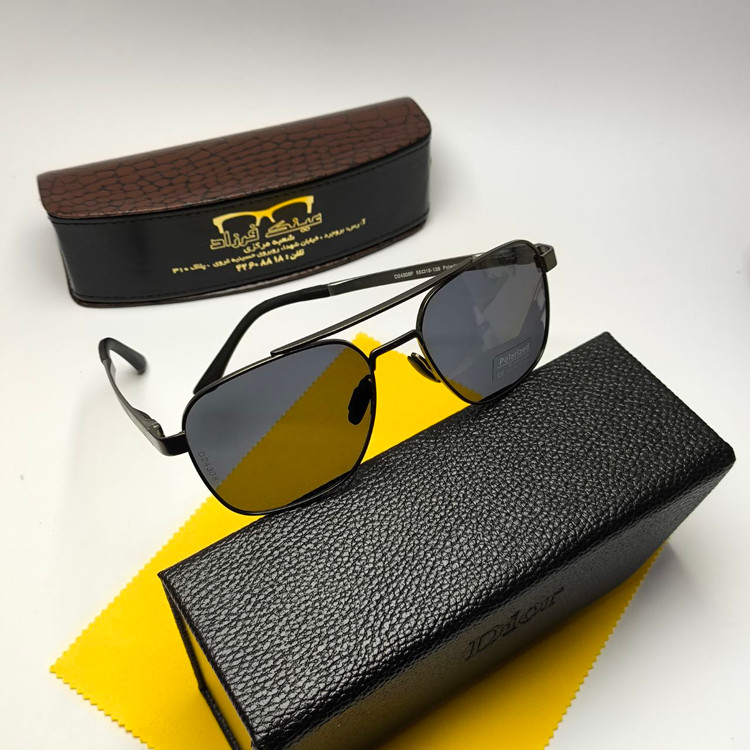عینک آفتابی مردانه پلیس Police مدل 2430801 پلاریزه آلمینیوم + پک هدیه لوازم جانبی