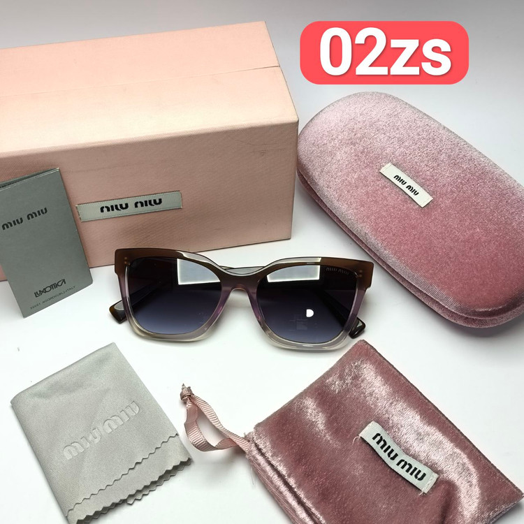 عینک آفتابی میو میو Miu Miu مدل 02zs مستر دسته سیم کائوچو پلاریزه اسیتیت به همراه پک کامل اورجینال