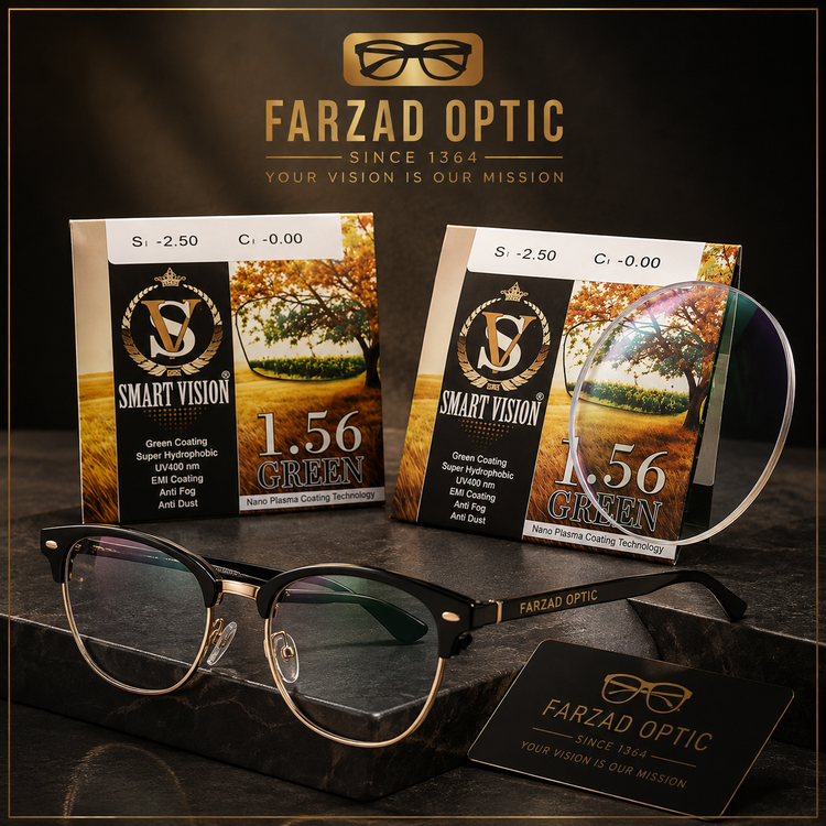 عدسی عینک فتوکرومیک ترانزیشن فشرده 1.67 اسمارت ویژن Smart vision به همراه پک اورجینال