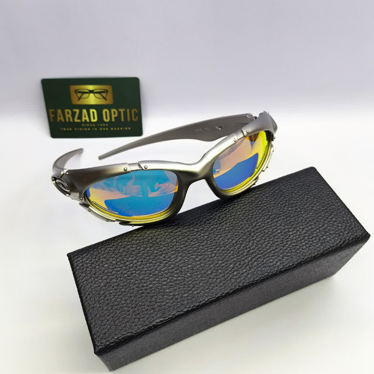 عینک آفتابی اسپرت ورزشی اکلی Oakley مدل Plate بیس دار فلزی کائوچو UV400